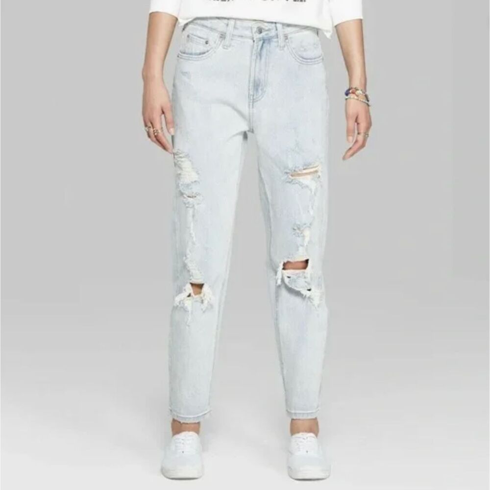 Wild Fable Highest Rise Mom Jean Women 18 Distressed 90s Grunge Relaxed Casual
